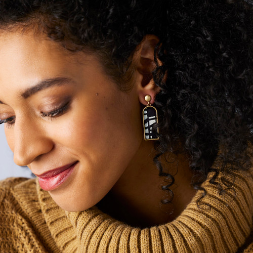 ArtLifting Earrings - Bold Black and White slide 