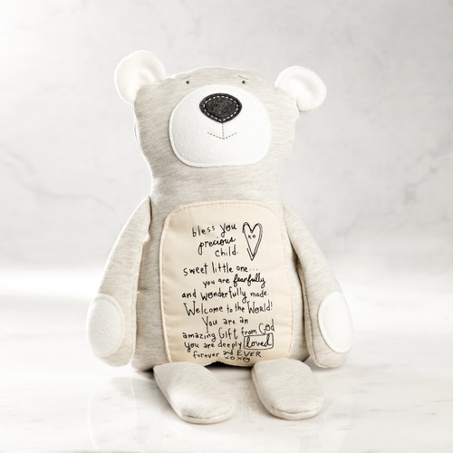 Poetic Threads by Lori Siebert Light Gray Bear 10.5" x 12.5" slide 