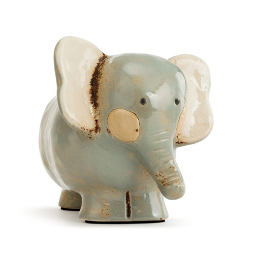 Noah's Ark by Lori Siebert Ceramic Elephant Bank 6" x 6.5" slide 